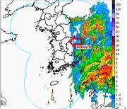태풍 '루핏' 일본 가고시마 북동쪽 약 50km 부근 육상서 북동진