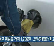 제주 평균 휘발유 가격 1,706원..2년 8개월만 최고