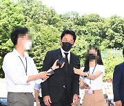 [MD포토] 법원 출석 하정우 '재판에서 입장 밝히겠습니다'