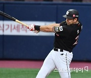 [ST포토] 타격하는 호잉, '힘차게!'