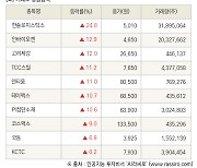 [fnRASSI]장마감, 거래소 상승 종목(한솔로지스틱스 24.8% ↑)