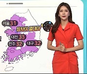 [날씨클릭] 내일 체감 33도 이상..곳곳 소나기·제주 호우