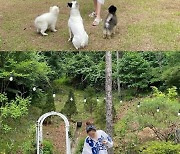 성유리, 으리으리 정원서 '힐링 태교'.. 쌍둥이 임신 안 믿기는 요정 미모