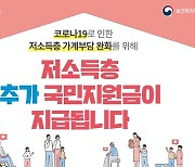 [시흥소식] 저소득층 '1인당 10만원' 국민지원금 24일 지급