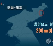 함경북도에 200mm 이상 비 예보..호우경보 발령