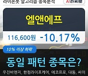 엘앤에프, 주가 하락 현재는 -10.17%.. 외국인 -30,759주 순매도