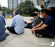 중구 노점상인들 '대화로 문제해결하자'