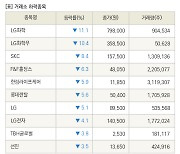 [fnRASSI]장마감, 거래소 하락 종목(LG화학 -11.1% ↓)