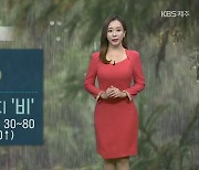 [날씨] 제주 내일 오후까지 비..최대 100mm