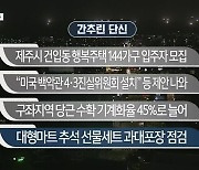 [간추린 단신] 제주시 건입동 행복주택 144가구 입주자 모집 외