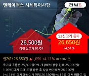 '엔케이맥스' 52주 신고가 경신, 단기·중기 이평선 정배열로 상승세