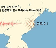 북한 함경북도 길주 부근 지역에서 규모 2.1 지진