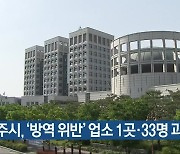 진주시, '방역 위반' 업소 1곳·33명 과태료