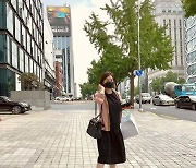 '재미교포 아내' 박은지, 수천만원 에르메스 켈리백 매고 임신 중 근황 공개