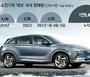 "연료비 가솔린차 절반"..정의선 수소 대중화 선봉 넥쏘..올해 판매 1만대 넘본다