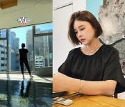 '재미교포♥' 박은지, 수영장 밖 시티뷰로 태교 중 "좋은 생각"[TEN★]