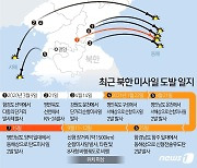 [그래픽] 최근 북한 미사일 도발 일지