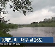 대구·경북 흐리고 동해안 비..대구 낮 26도