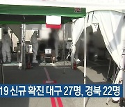 코로나19 신규 확진 대구 27명, 경북 22명