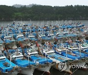 태풍 '찬투' 북상..대피한 어선들