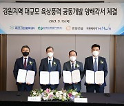 한수원, 양양·영월에 300MW 규모 대규모 풍력 건설