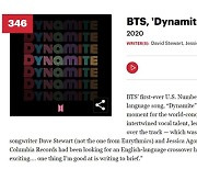 BTS '다이너마이트', 롤링스톤 선정 500대 명곡에 346위로 이름 올려