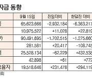 [표]증시 주변자금 동향(9월 15일)