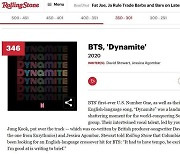 BTS' "Dynamite" makes Rolling Stone's all-time greatest songs list
