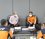 김상진 청주소방서장, 노인병원·전통시장내 안전 점검