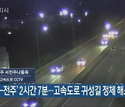 '서울-전주' 2시간 7분..고속도로 귀성길 정체 해소