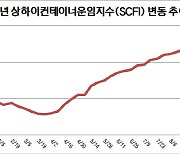 항만 혼잡 이어져..컨테이너선 운임, 19주째 신고가 행진