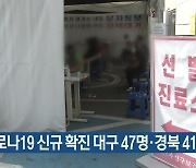 코로나19 신규 확진 대구 47명·경북 41명
