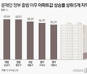 [그래픽] 문재인 정부 출범 이후 아파트값 상승률 상위 5개 지역