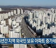 최근 5년간 대전·세종·충남 외국인 보유 아파트 증가세