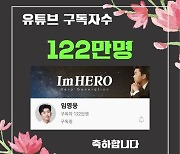 임영웅 유튜브 구독자 122만 돌파, "트로트 가수 중 최다"