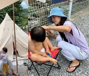 김성은, ♥︎정조국 없는 독박캠핑 성공적 "알아서 잘 놀아..또 올것"[★SHOT!]