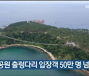 대왕암공원 출렁다리 입장객 50만 명 넘어