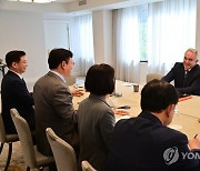 송영길, 캠벨 백악관 국가안보회의 인태 조정관 면담