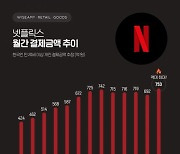 넷플릭스 8월 국내 결제금액 753억원..역대 최대