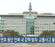 추석 연휴 동안 전북 내 강력 범죄·교통사고 줄어
