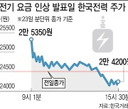 전기료 '인상 같지 않은 인상'..한국전력 주가 하락