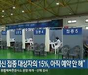 "강원 백신 접종 대상자의 15%, 아직 예약 안 해"