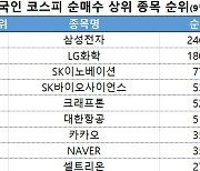 코스피 주간 외국인 순매수 1위 '삼성전자'