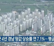 최근 4년 경남 땅값 상승률 연 7.1%..평균 이하