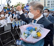 이재명, 전북서 '과반 득표' 압승..'호남대전' 판정승