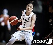 아시아컵 여자농구 드리블하는 박혜진