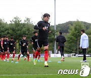 훈련하는 23세 이하(U-23) 축구 대표팀