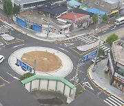 "차량정체 없앤다" 고창읍 KT앞 사거리 회전교차로 설치 완료