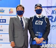 [JB포토] 2021 KBL 신인선수 드래프트, 1라운드 9순위 김동현