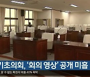 경북 지역 기초의회, '회의 영상' 공개 미흡